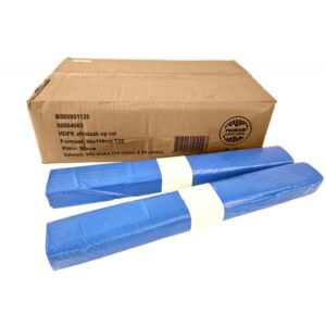 HPDE afvalzakken 80 x 100cm, Blauw T25